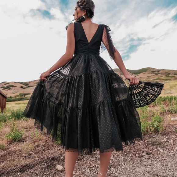 JessaKae Black Midi Dress - Picture 3 of 4